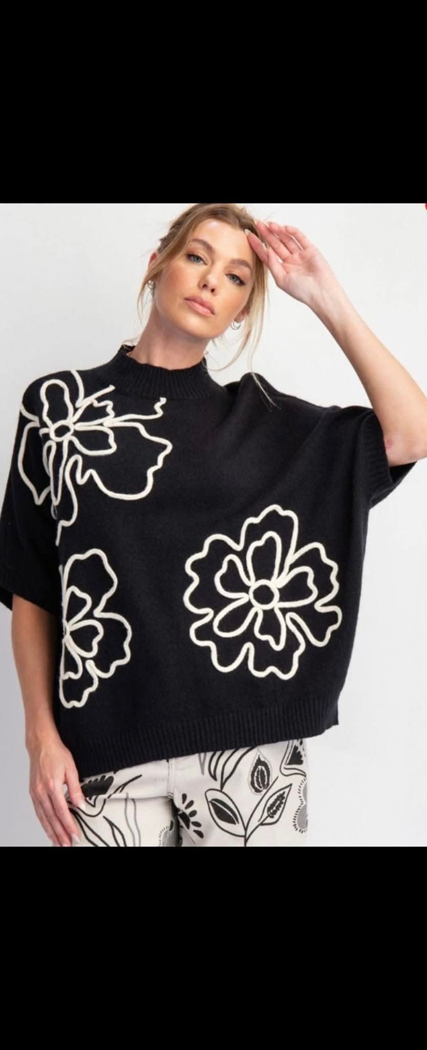Emma flower pattern top