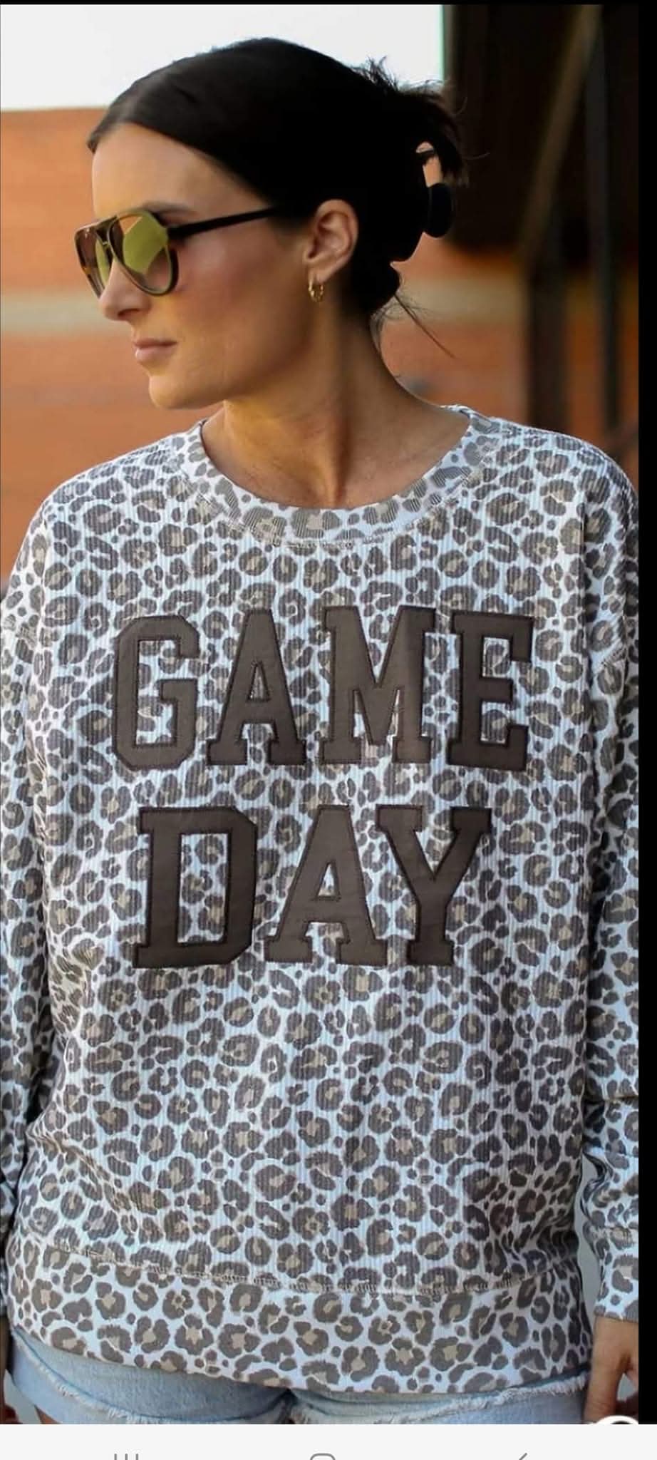 Leopard Longsleeve Gameday Sweatshirt