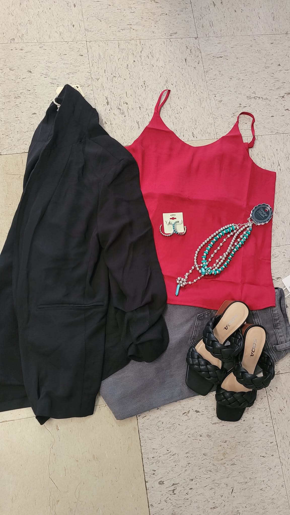Silky Sunset Red Cami