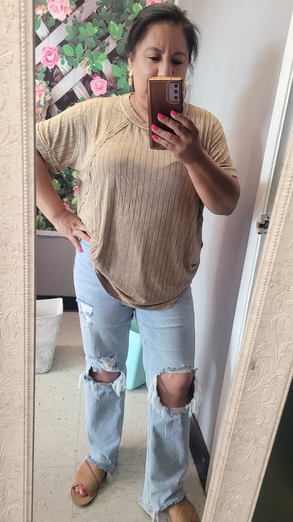 Hazelynn Comfy Brown Top