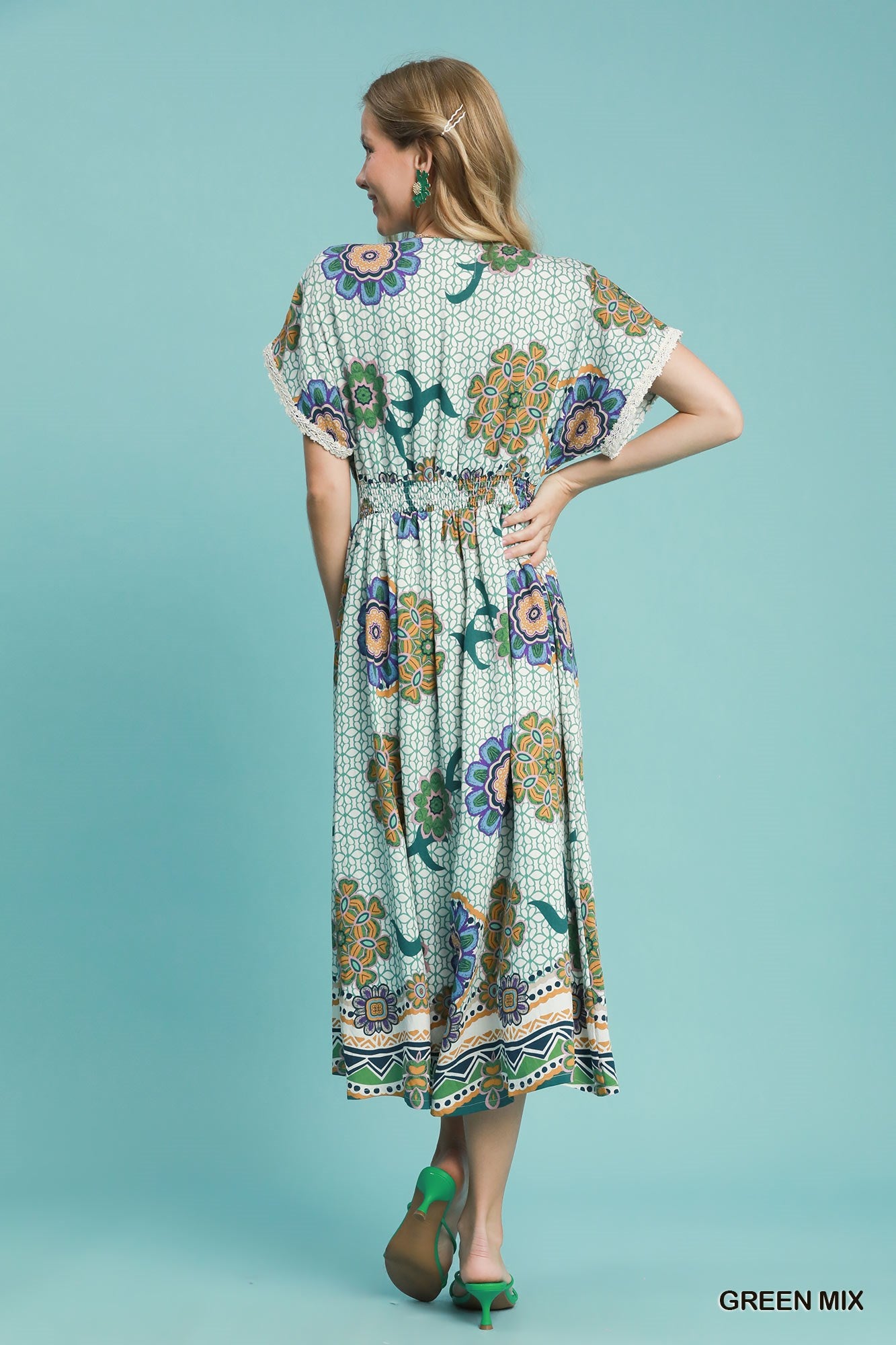Boho Bloom Midi Dress