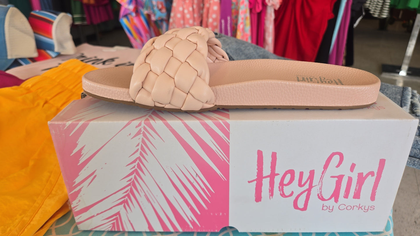 Hey Girl Blush Pink Sandals
