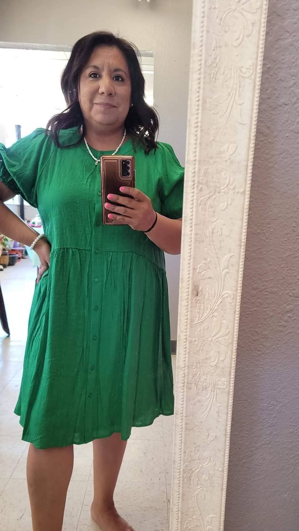 Sophia glam Green Dress