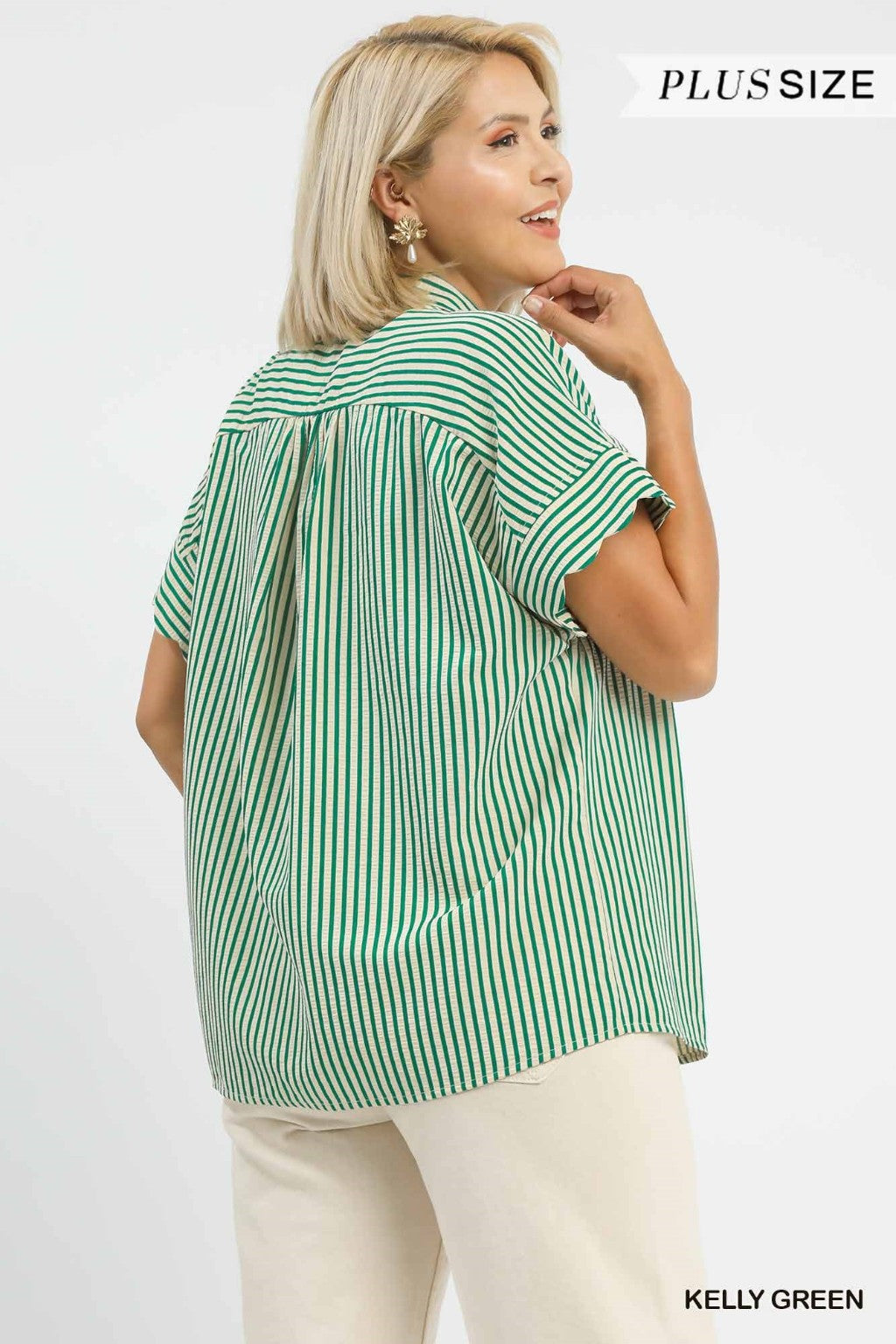 Lucky Charm Green Striped Top