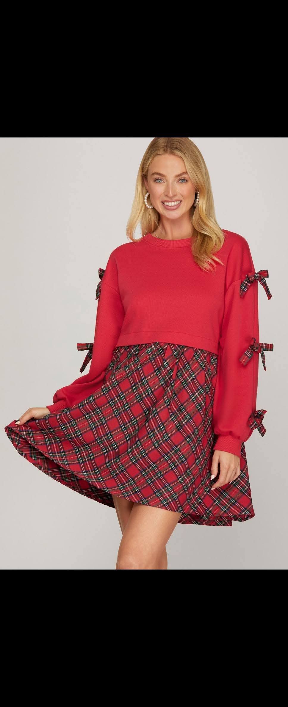 Holiday Charm Plaid Dress