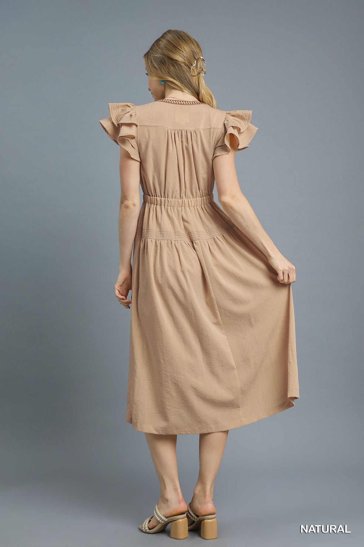 Cafe latte Midi Dress