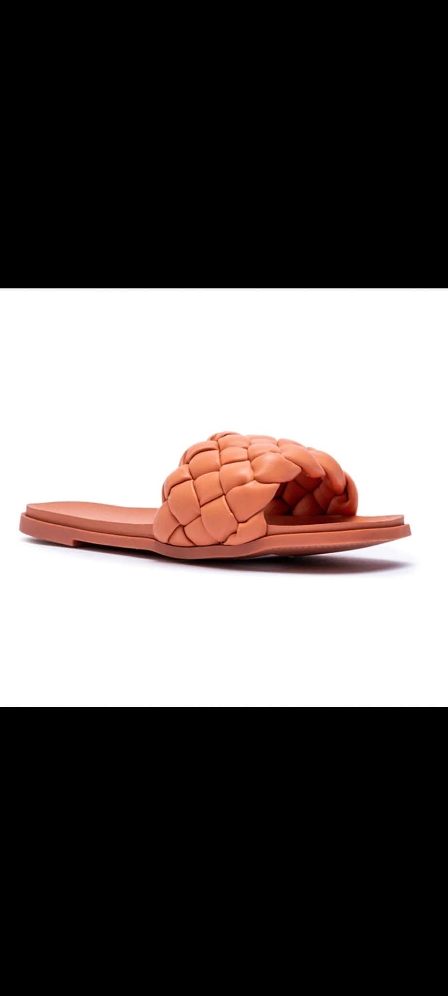 Ash Coral Braided Slides