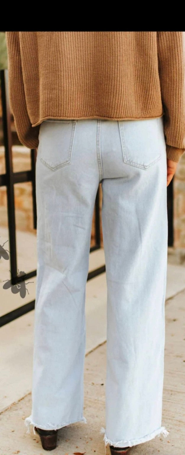 Whistle Light Denim Wide Jeans
