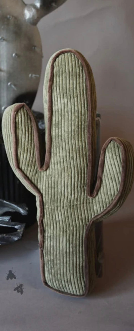 Corduroy Cactus Accent Pillow