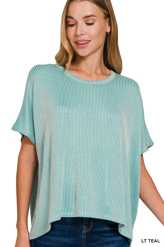 Nana light teal top