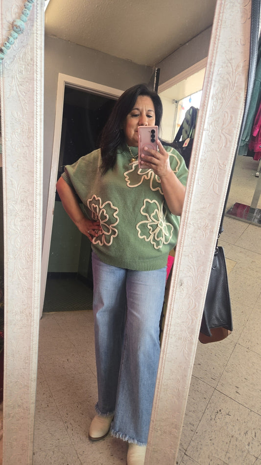 Emma flower pattern top