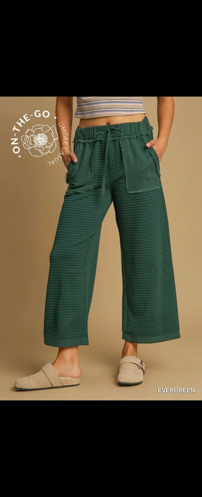 Buckaroo Green wide leg pants