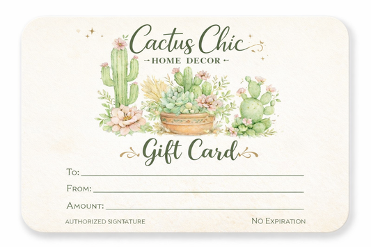 Cactus Chic Home Decor Gift Card