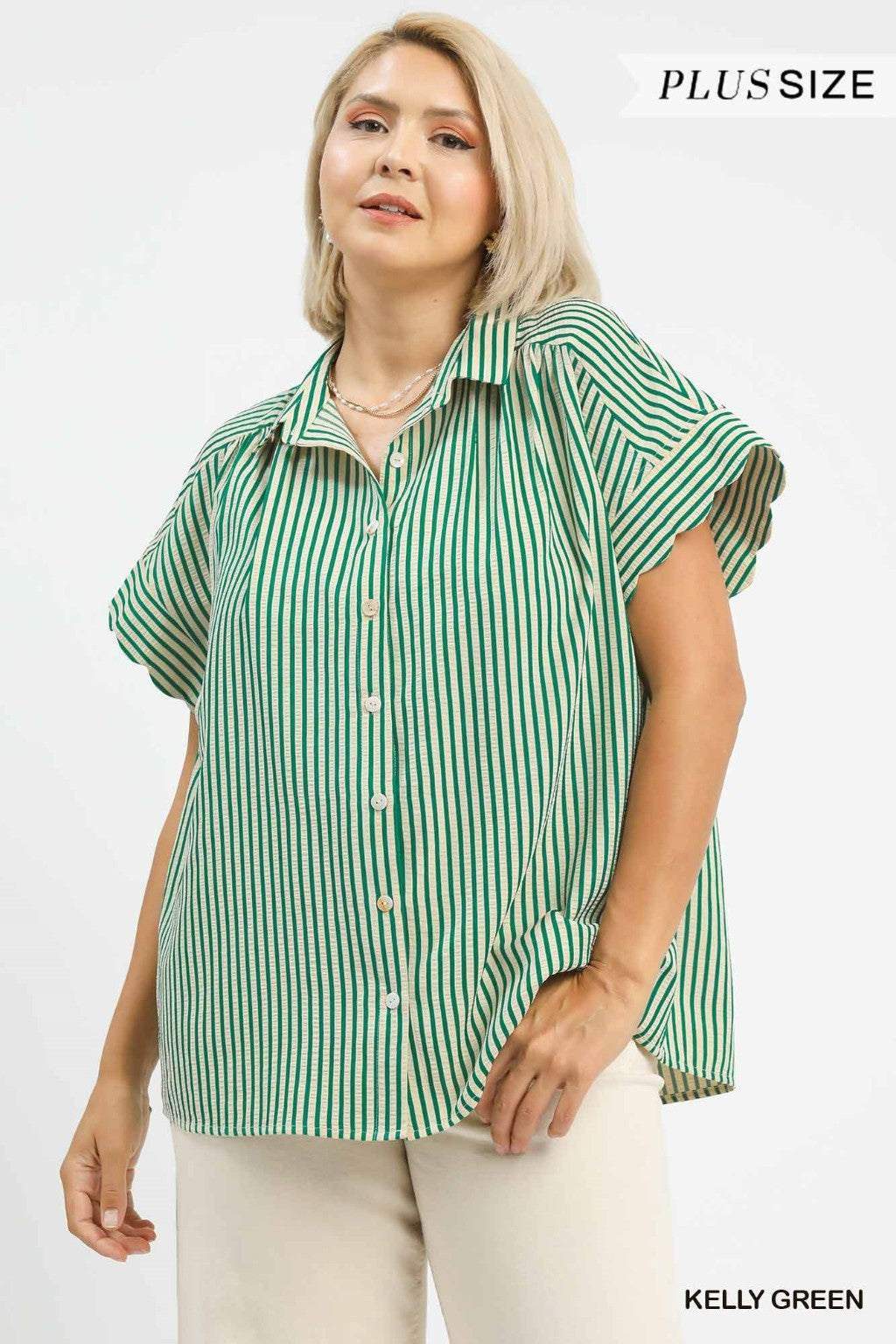 Lucky Charm Green Striped Top