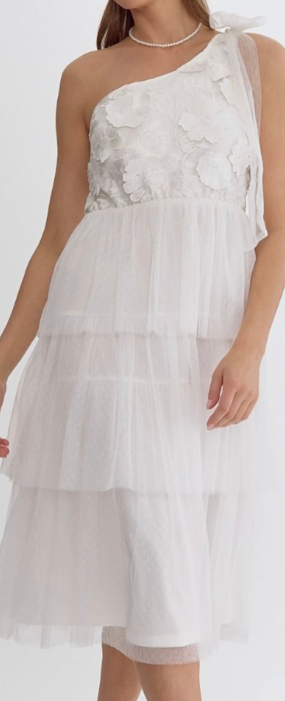 Eloise One-Shoulder Tulle Dress