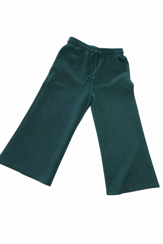 Emerald Ease Wide Leg Pants