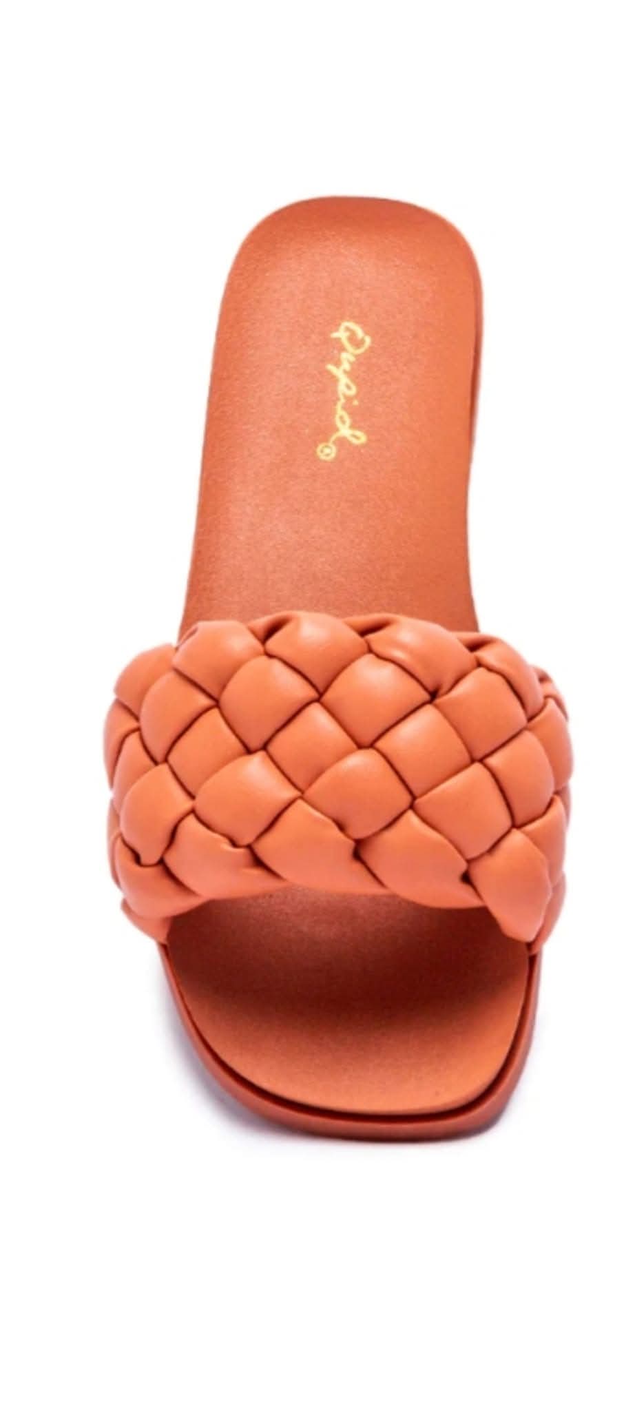 Ash Coral Braided Slides