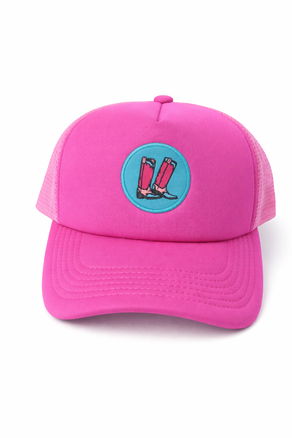Pink Vintage Boots Trucker Cap