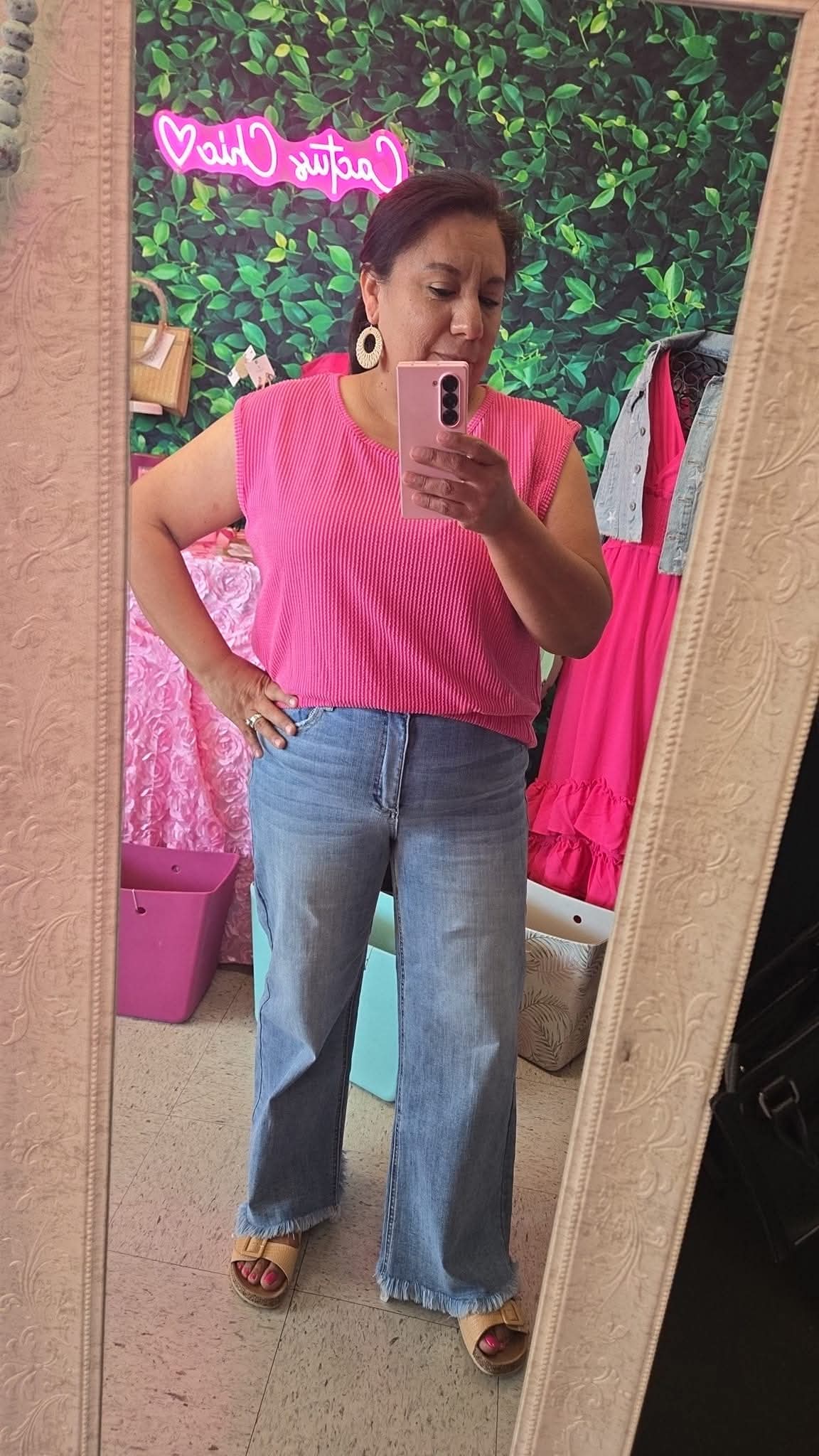 Barbie Pink ribbed set