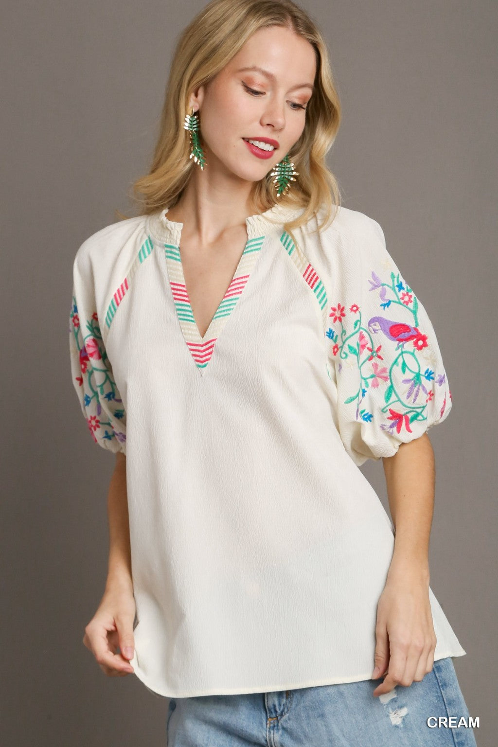 Sweet Songbird Embroidered Top
