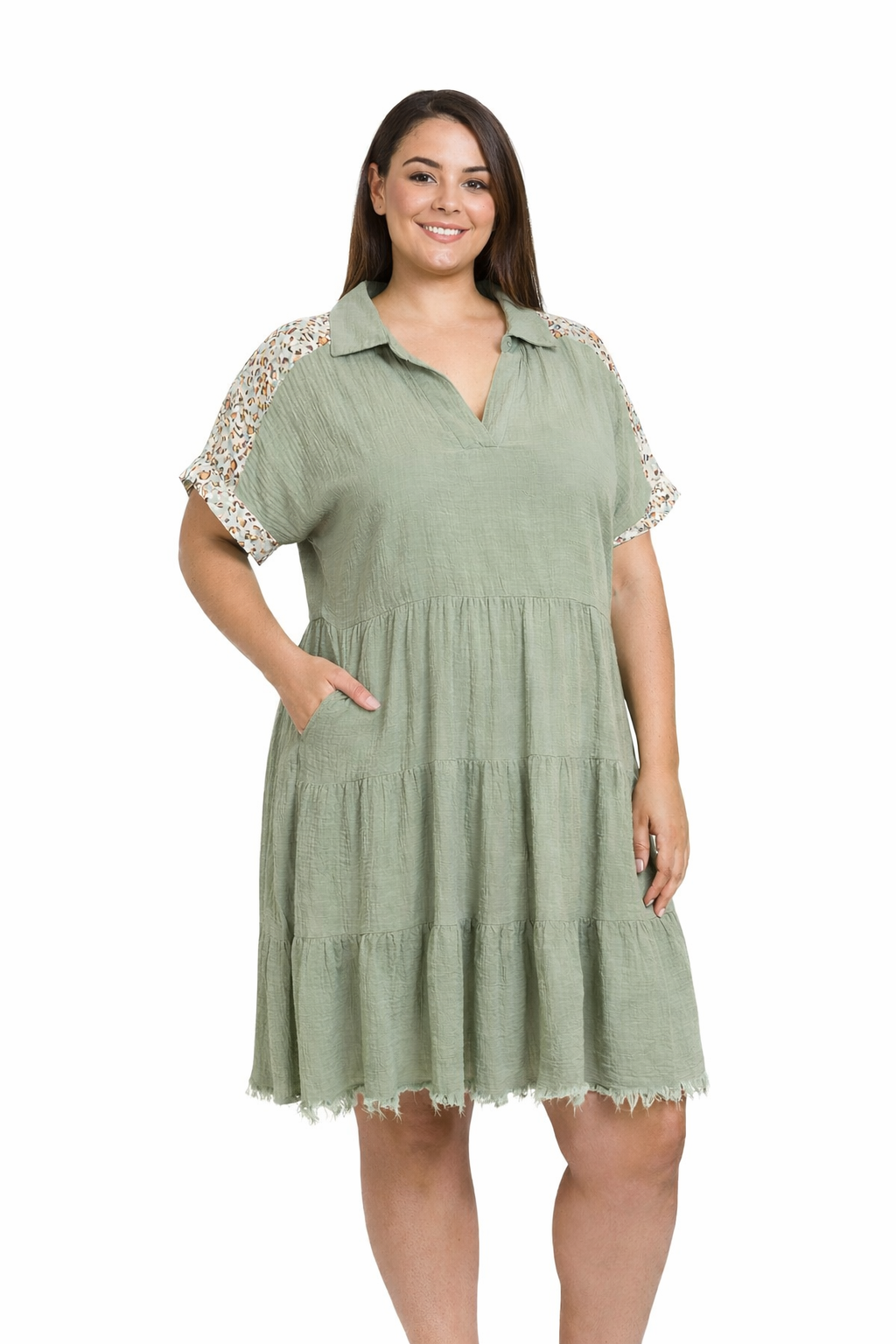 Harper Sage Green Curvy Dress