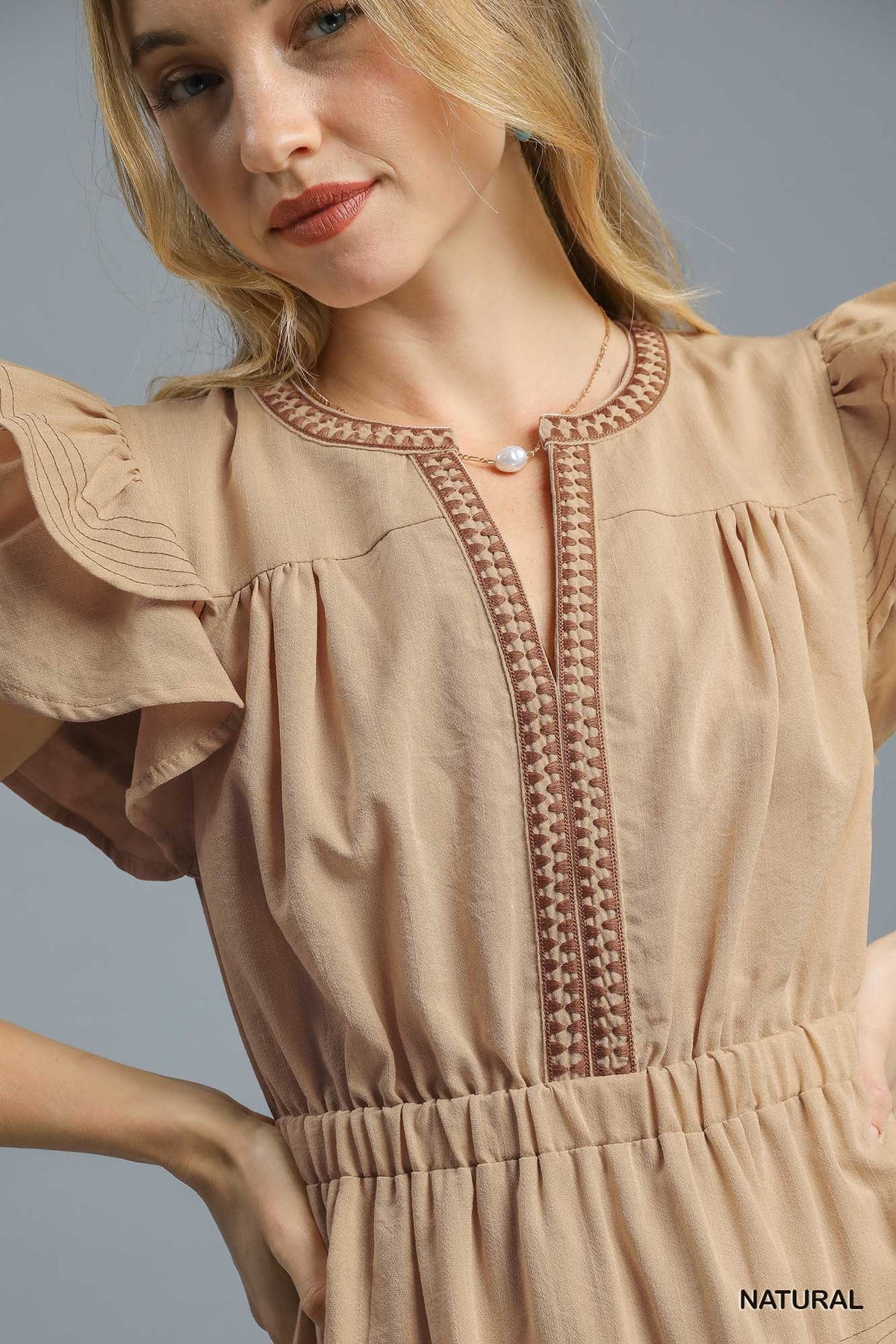 Cafe latte Midi Dress