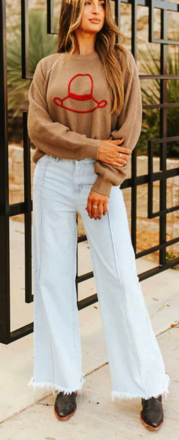 Whistle Light Denim Wide Jeans