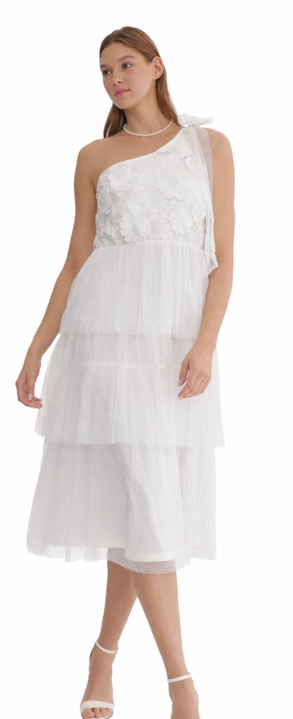 Eloise One-Shoulder Tulle Dress