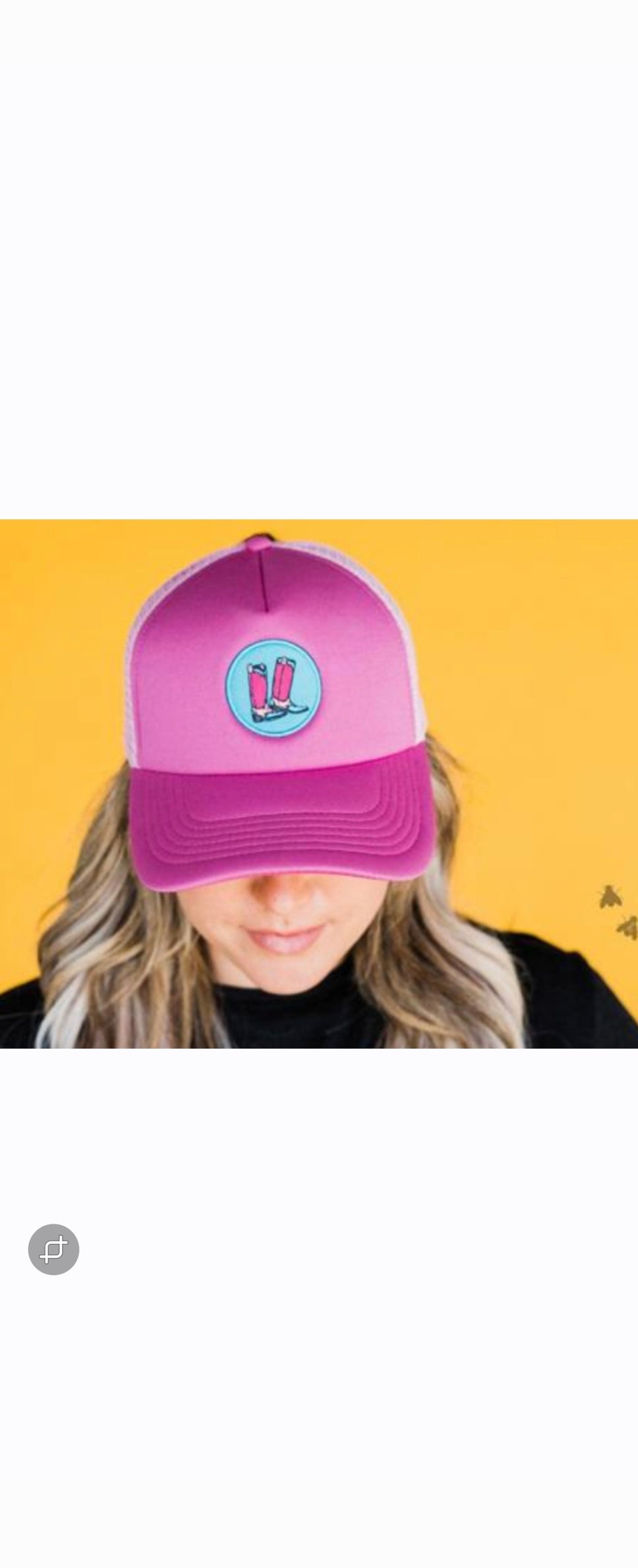 Pink Vintage Boots Trucker Cap