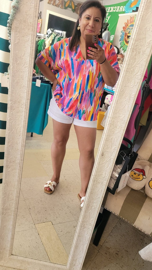 Bella Feather like Top