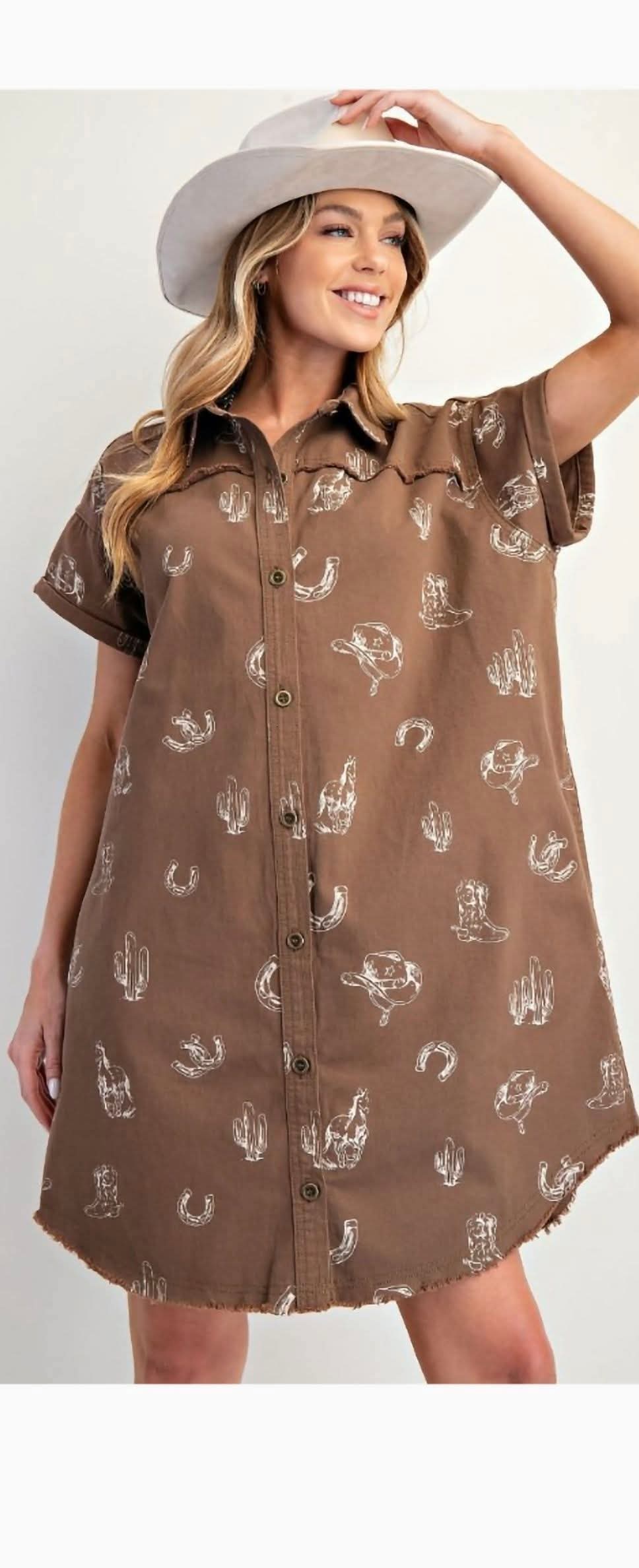 jolene  western print dress