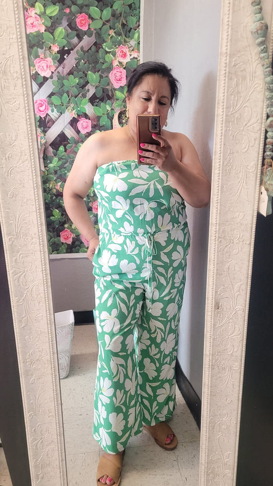 Island Breeze Strapless Jumpsuit