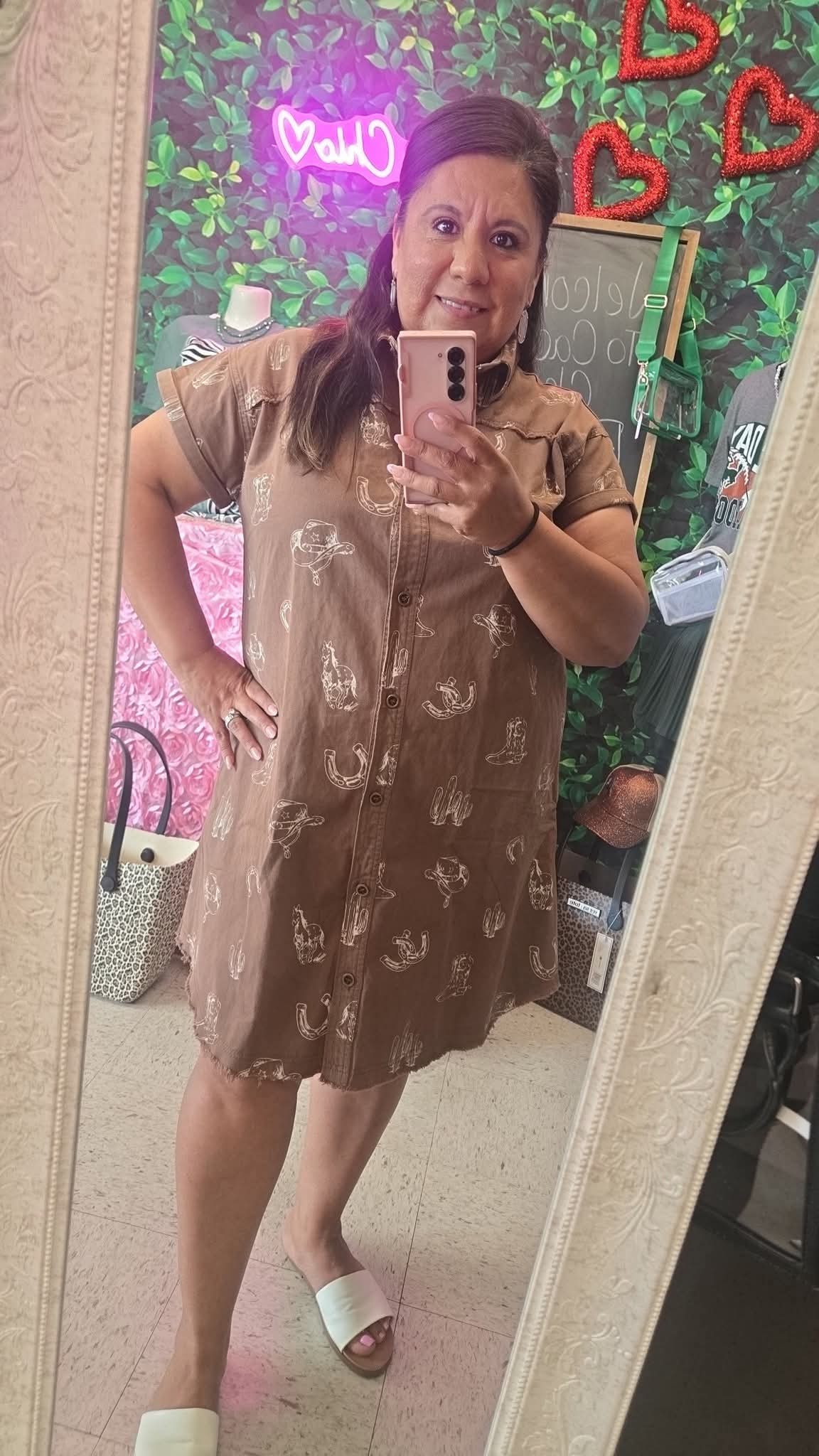 jolene  western print dress