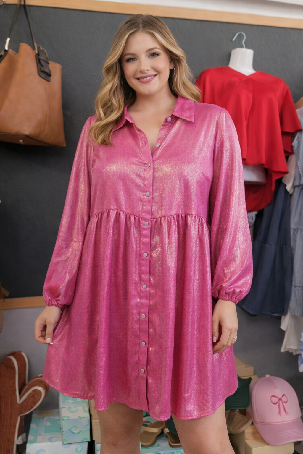 Pink Champagne Shimmer Dress